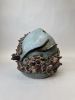 Blue Buoy | Sculptures by Anna Altman. Item made of ceramic works with boho & coastal style