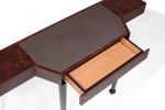 Fleming Desk with leather top | Tables by Ivar London | Custom. Item made of wood with leather works with contemporary style