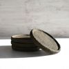 Medium Round Tray in Earth Brown Concrete | Decorative Tray in Decorative Objects by Carolyn Powers Designs. Item composed of concrete in minimalism or contemporary style