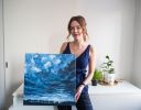 Hurricane of thoughts | Oil And Acrylic Painting in Paintings by Lina Vonti. Item made of canvas