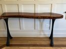 Console Table in Cherry with black designer legs | Coffee Table in Tables by Great Lakes Custom Furniture