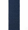 Handwoven Woolen Blue & White Runner Rug | Rugs by Evergreen Carpets. Item composed of wool in boho or minimalism style