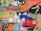 Blind Spot | Oil And Acrylic Painting in Paintings by Paula Saslow, Copper Rose Art. Item made of canvas works with contemporary & industrial style