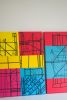 Tres Escalas, Red, Blue and Yellow | Oil And Acrylic Painting in Paintings by Atelier Stumpo. Item composed of canvas and synthetic