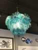 Blue Persian Rondel Chandelier | Chandeliers by Rick Strini. STRINI ART GLASS. Item made of steel & glass