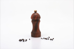 Walnut Pepper Mill with Gold Accent – Hand‑Turned | Placemat in Tableware by Holzkunst Samuel Meisinger. Item made of walnut with brass works with art deco & modern style