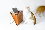 Chic Tuscan Leather Magazine Holder: Modern & Lightweight | Rack in Storage by Szostak Atelier. Item made of metal & leather compatible with minimalism and mid century modern style
