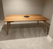 Modern Olivia Dining Table | Tables by Lumber2Love. Item made of oak wood compatible with mid century modern and contemporary style