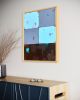 Blue Zone 14 x 18 Framed original on canvas | Oil And Acrylic Painting in Paintings by JD Logan Fine Art. Item made of birch wood & canvas compatible with minimalism and contemporary style