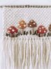 Handmade Woven Wall Hanging Decor - Mushroom Embroidery | Macrame Wall Hanging in Wall Hangings by Hippie & Fringe. Item composed of cotton in boho or art deco style