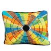 hand-embroidered KALEIDOSCOPE EYE pillow, OOAK | Pillows by Mommani Threads. Item made of wool compatible with contemporary and eclectic & maximalism style