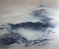 By the crash of a wave | Oil And Acrylic Painting in Paintings by Francesca Borgo. Item made of canvas works with minimalism & contemporary style