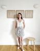 Stillness | Tapestry in Wall Hangings by Saskia Saunders | Gauthier Soho in London. Item made of oak wood with cotton works with contemporary & japandi style