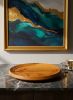 Large Oak Presentation Plate | Hand-Turned Artisan Solitaire | Decorative Plate in Decorative Objects by Holzkunst Samuel Meisinger. Item composed of wood compatible with modern and rustic style