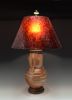 Lamp 56 wood fired table lamp | Lamps by Ron Mello Studio Art. Item made of wood with linen works with contemporary & rustic style