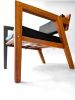 Flitch Lounge Chair | Chairs by Madison Flitch. Item composed of wood and brass in mid century modern or contemporary style