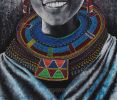 Beauty in the beads | Oil And Acrylic Painting in Paintings by Mwenye painter | Private Residence in Worcester. Item composed of canvas and synthetic