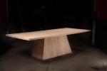 Brutalist All Natural Solid Red Oak Dining Table | Tables by Aeterna Furniture. Item composed of oak wood