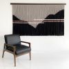 "Monte Negro" Hand Dyed Fiber Canvas | Macrame Wall Hanging in Wall Hangings by Vita Boheme Studio. Item composed of birch wood and fabric