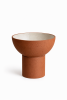 Sculptural Ceramic Bowl / Vase – Terracotta with White Glaze | Decorative Bowl in Decorative Objects by ENOceramics. Item made of ceramic works with contemporary & country & farmhouse style