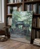 100x80cm Eigen Onsen Japan Landscape Impasto Oil Painting II | Oil And Acrylic Painting in Paintings by Dynasty Artisan. Item made of linen works with contemporary & japandi style