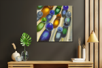 Glass Marbles - Vibrant Giclée Print | Prints in Paintings by Michelle Keib Art. Item made of paper