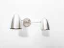 Bathroom Vanity Wall Double Sconce - Brushed Nickel Light | Sconces by Retro Steam Works. Item made of brass works with mid century modern & contemporary style