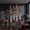 Custom Thread Wrapped Wall Sculpture | Sculptures by Sarmal Design. Item made of wool with metal works with minimalism & contemporary style