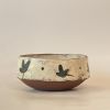 Decorative Red Clay Bowl with Brushstrokes #2 | Dinnerware by cursive m ceramics. Item made of ceramic
