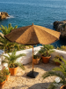 Round Coir Parasol | Coco Umbrella, 100% Natural | Area Rug in Rugs by GoldencoirVietNam LLC | Restaurant Depot in Orlando. Item composed of wood in boho or coastal style