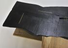Blackened Live Edge Maple Coffee Table | Tables by LIRIO Design House+. Item made of maple wood works with mid century modern & contemporary style