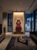 Bespoke Red Iron Samurai Armor Wearable Art I : Flamingo | Sculptures by Dynasty Artisan. Item composed of metal and leather in contemporary or japandi style