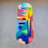 Colorful Epoxy Resin Boho Side Table | Tables by Epoxy Coffee Table Shop. Item composed of wood in boho or contemporary style