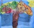Leaf Print Tree - Original Watercolor | Watercolor Painting in Paintings by Rita Winkler - My Art, My Shop -by Rita ... Where Every Stroke Speaks of Joy and Inclusion. Item made of paper works with contemporary style