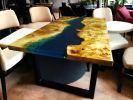 Epoxy Dining Table, Epoxy Resin Table, Epoxy Wood Table | Tables by Innovative Home Decors. Item made of wood works with country & farmhouse & art deco style