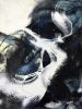 Abstract art in blue, black and white | Oil And Acrylic Painting in Paintings by Lynette Melnyk. Item composed of canvas & synthetic