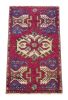 Vintage Oushak Rug in Burgundy with Geometric Medallions | Area Rug in Rugs by Rug and Kilim