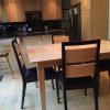Natural Maple and Black Dining Set | Dining Table in Tables by GlessBoards. Item made of maple wood