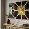Geometric Textile Wall Art — Custom Handmade Fiber Art Panel | Tapestry in Wall Hangings by Sarmal Design. Item made of canvas works with contemporary & japandi style