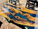 Epoxy Dining Table, Epoxy Resin Table, Epoxy tabletop | Tables by Innovative Home Decors. Item made of wood compatible with country & farmhouse and art deco style