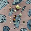 Seashells In Pink Tapestry | Wall Hangings by Neon Dunes by Lily Keller. Item made of cotton