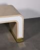 Linen and Bronze Coffee Table by Costantini, Cascata | Tables by Costantini Design. Item made of wood with fabric