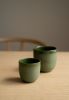 Handmade Porcelain Espresso Cup. Green | Drinkware by Creating Comfort Lab. Item made of ceramic