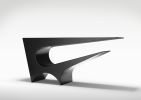 Star Axis Console in Black Matte Aluminum by Neal Aronowitz | Console Table in Tables by Neal Aronowitz. Item composed of metal in minimalism or mid century modern style