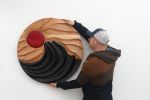Sunset Waves | Sculptures by Craig Forget. Item composed of wood in mid century modern or japandi style