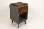 Classic Edge Black | Nightstand in Storage by Curly Woods. Item made of oak wood & concrete compatible with modern style