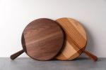Round Wood Cutting Board with Textured Handle | Serving Board in Serveware by Alabama Sawyer. Item made of wood