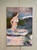 Crest Of A Wave | Oil And Acrylic Painting in Paintings by Julia Lawing Fine Art. Item made of canvas & synthetic