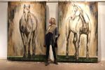 "Jess' Horses" | Oil And Acrylic Painting in Paintings by Bonnie Beauchamp Cooke. Item composed of synthetic