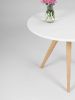 White round coffee table, with solid oak legs, scandinavian | Tables by Mo Woodwork | Stalowa Wola in Stalowa Wola